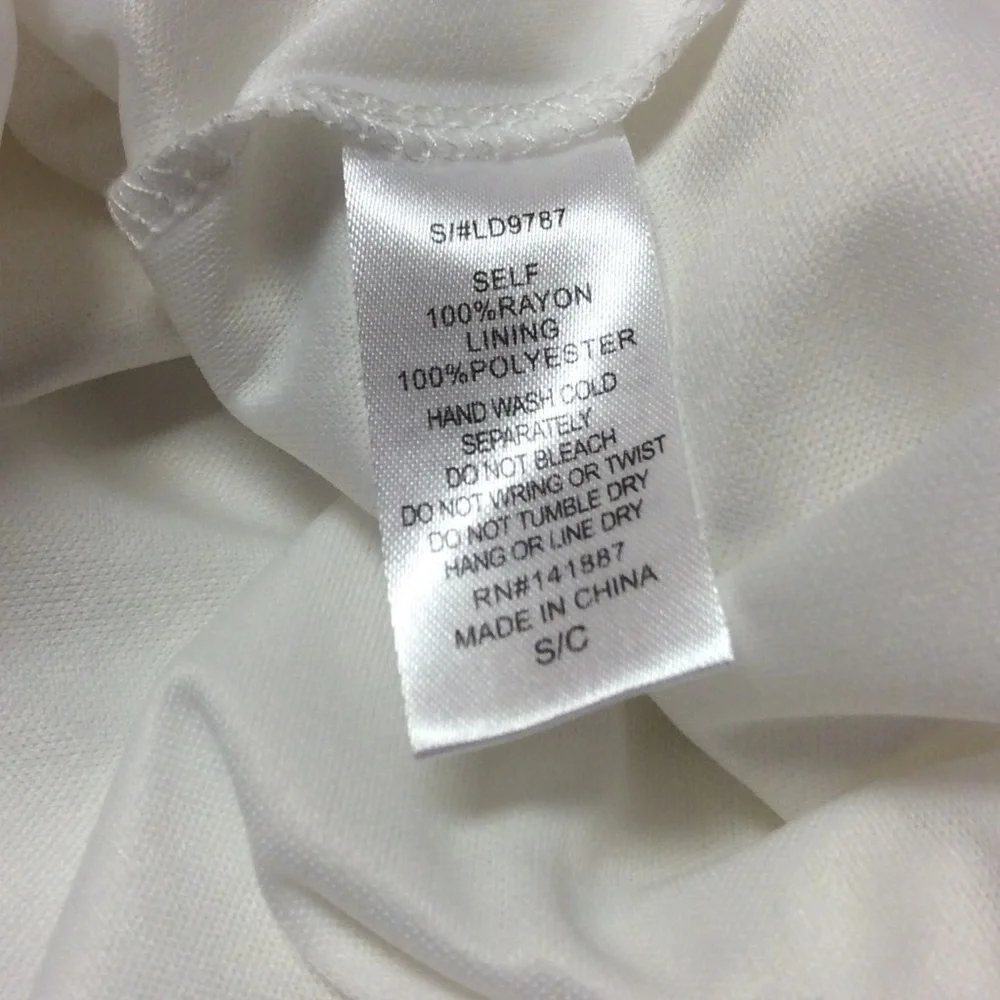 C. LUCE WHITE AND ORANGE DRESS - Picture 4 of 4